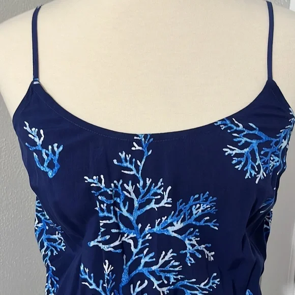 Old Navy Coral Print Spaghetti Strap Sleeveless Mini Dress - Picture 3 of 16